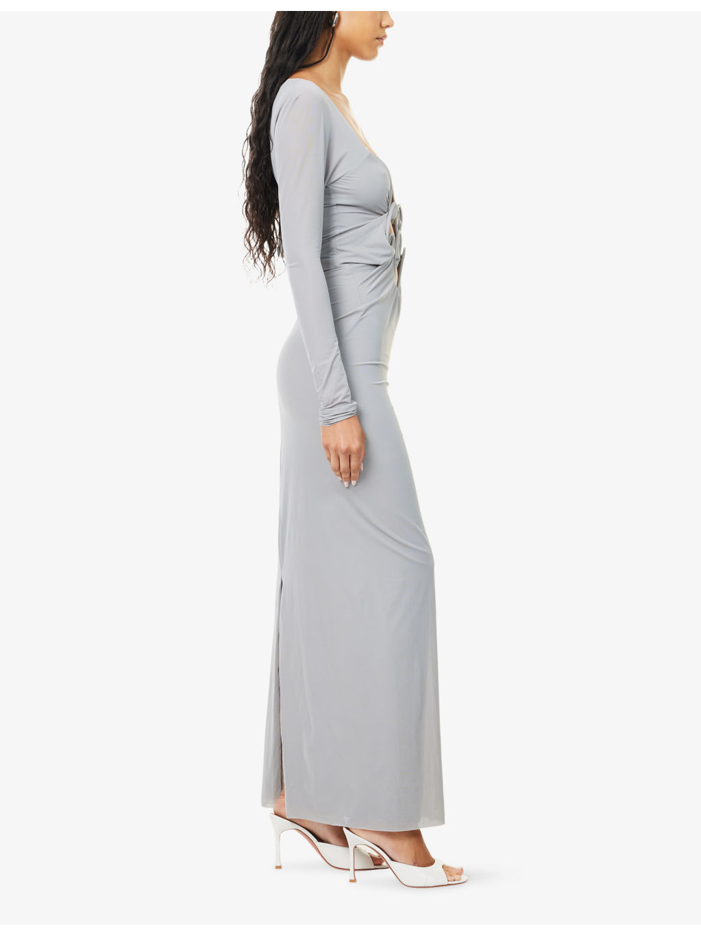 Molded Venus Shawl Jersey Maxi Dress - 3