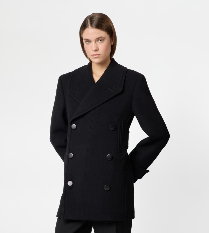 PEACOAT IN WOOL - BLACK 4