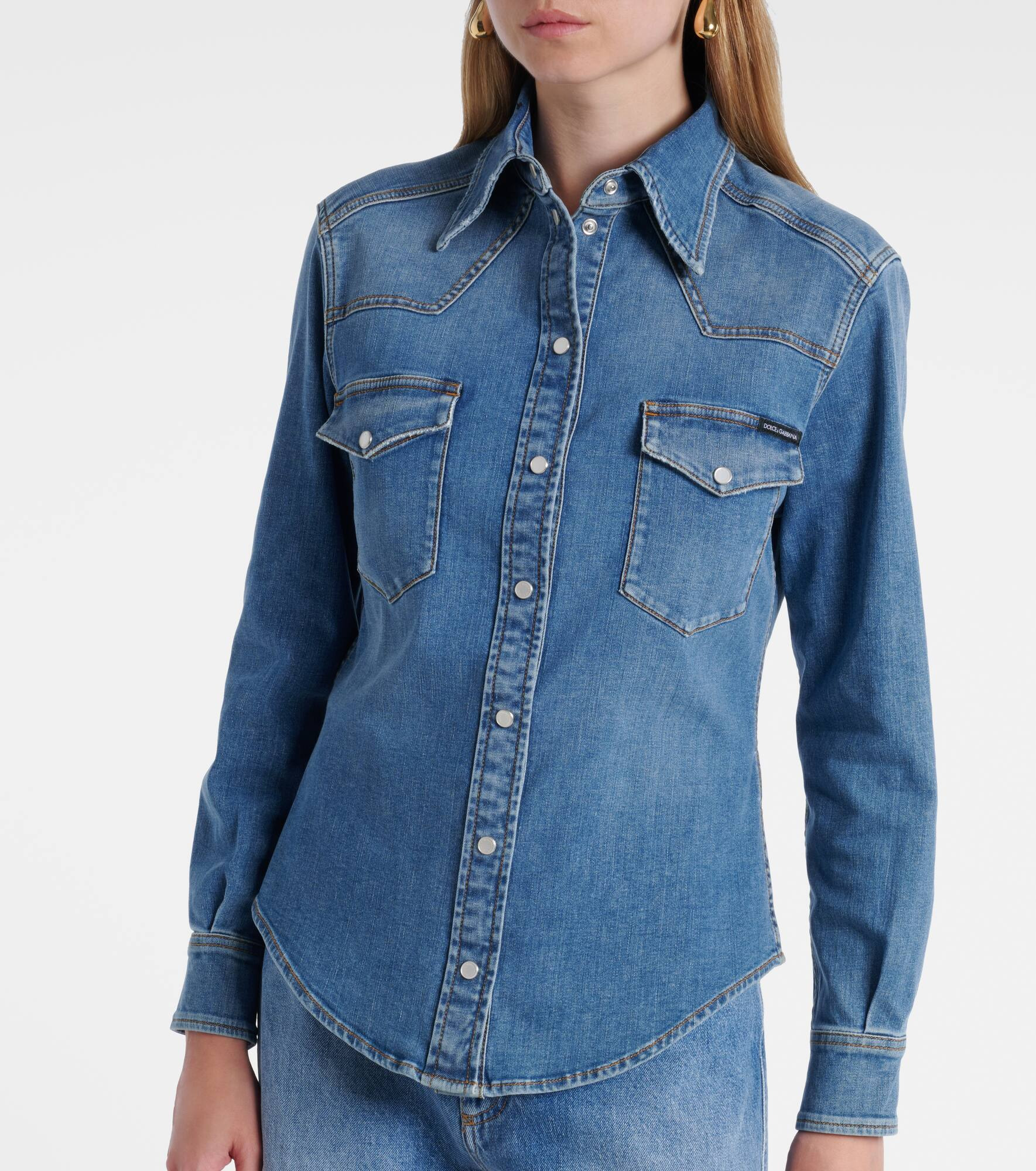 Washed denim shirt - 7