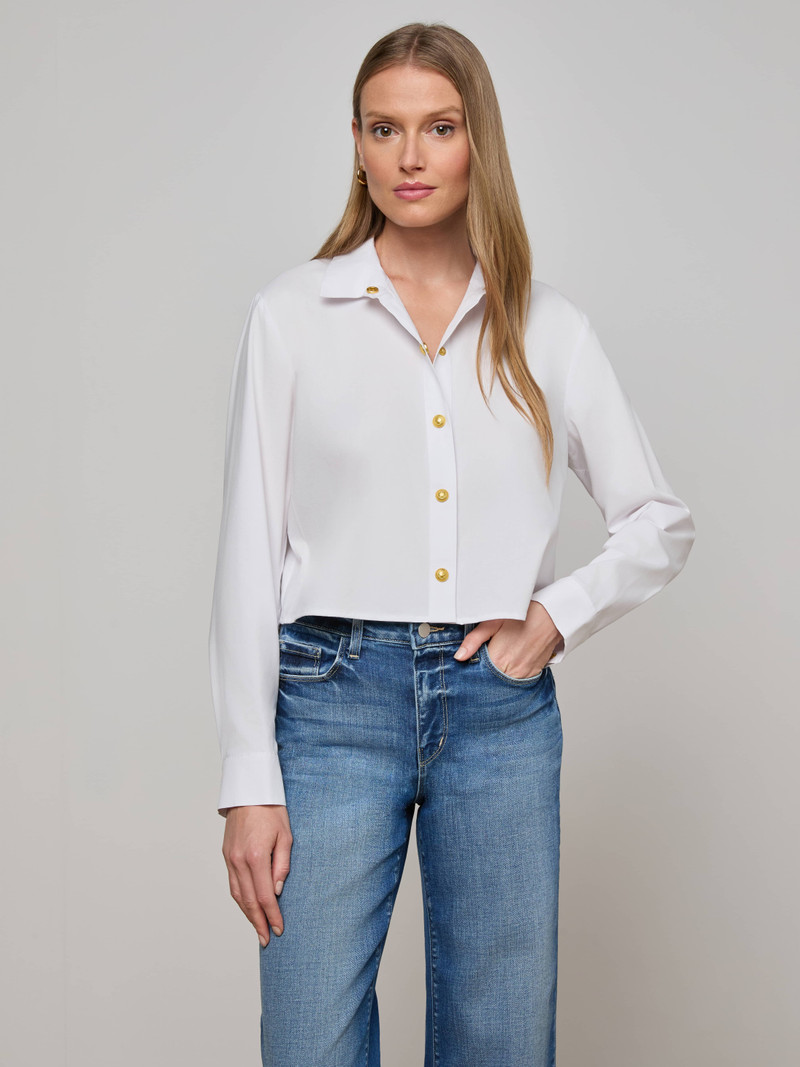 L'AGENCE Cosette Button-Down Shirt outlook
