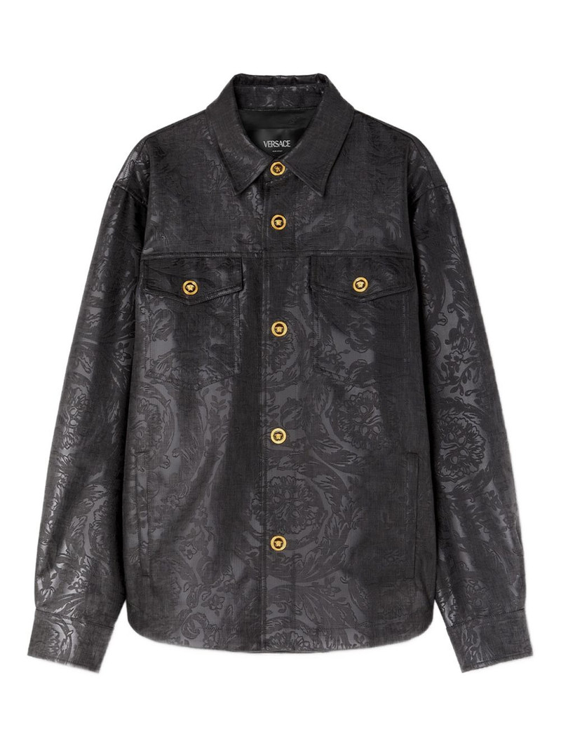 Barocco embossed shirt jacket 1