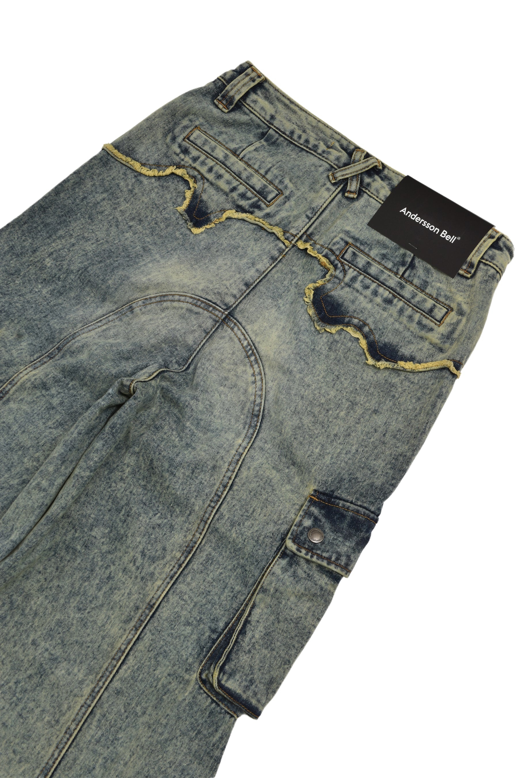 Andersson Bell SIMIZ DENIM CARGO-JEANS / COATED YLW