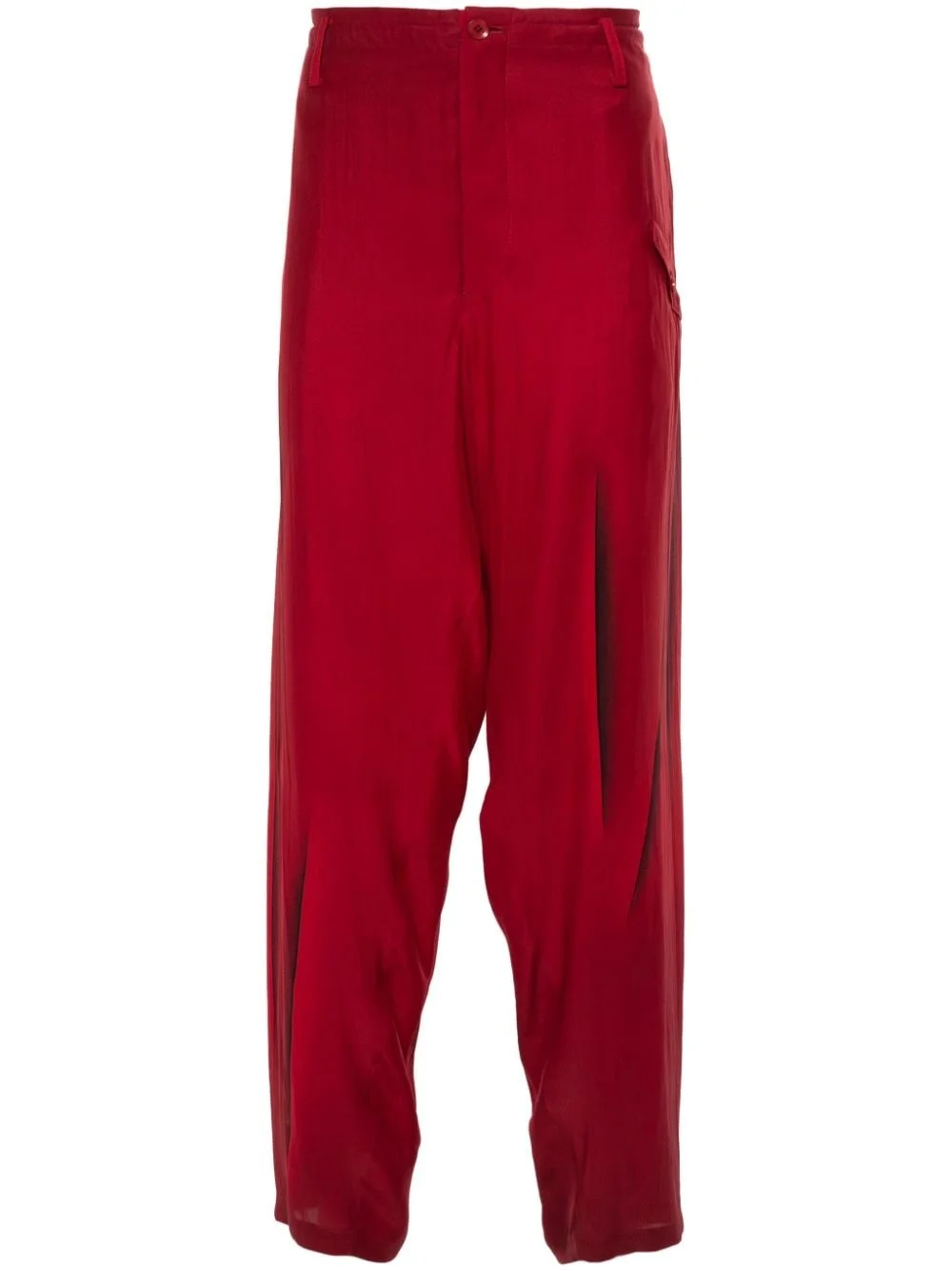 abstract-print silk trousers - 1