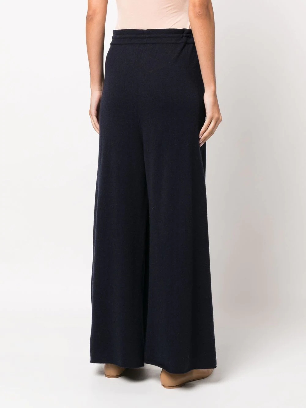 wide-leg cashmere track pants - 4