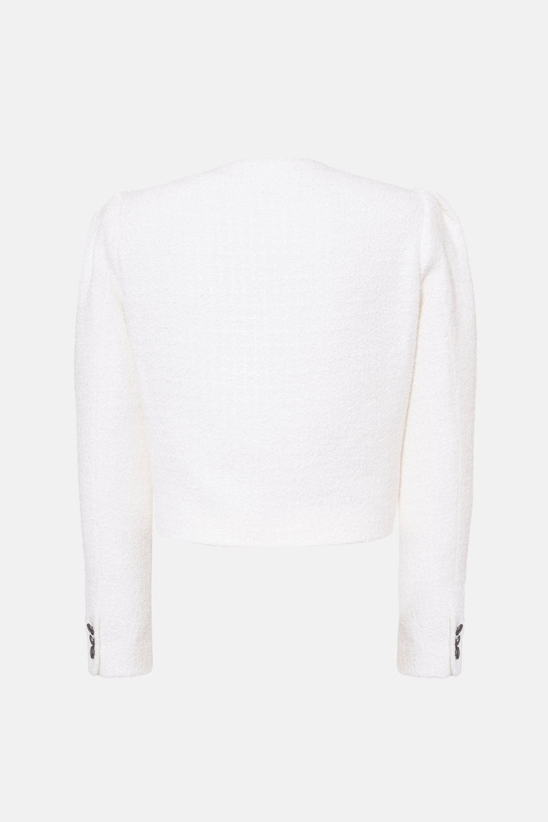 CHECKED TWEED BOUCLE DOUBLE BREASTED JACKET 2