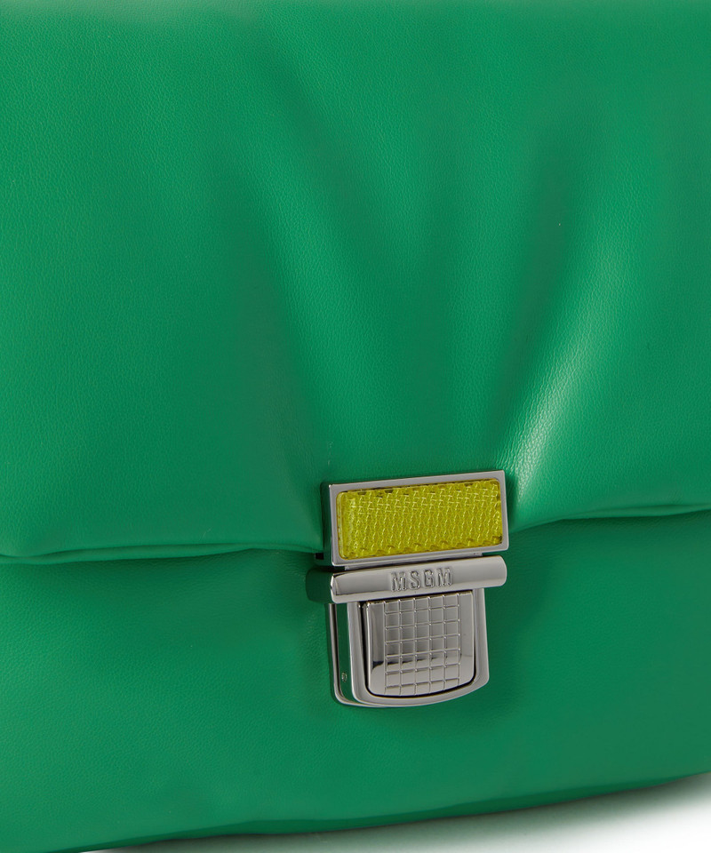 Puffer handbag with snap 4