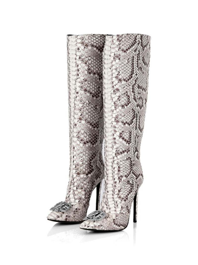 python-skin jewel monogram boots 3
