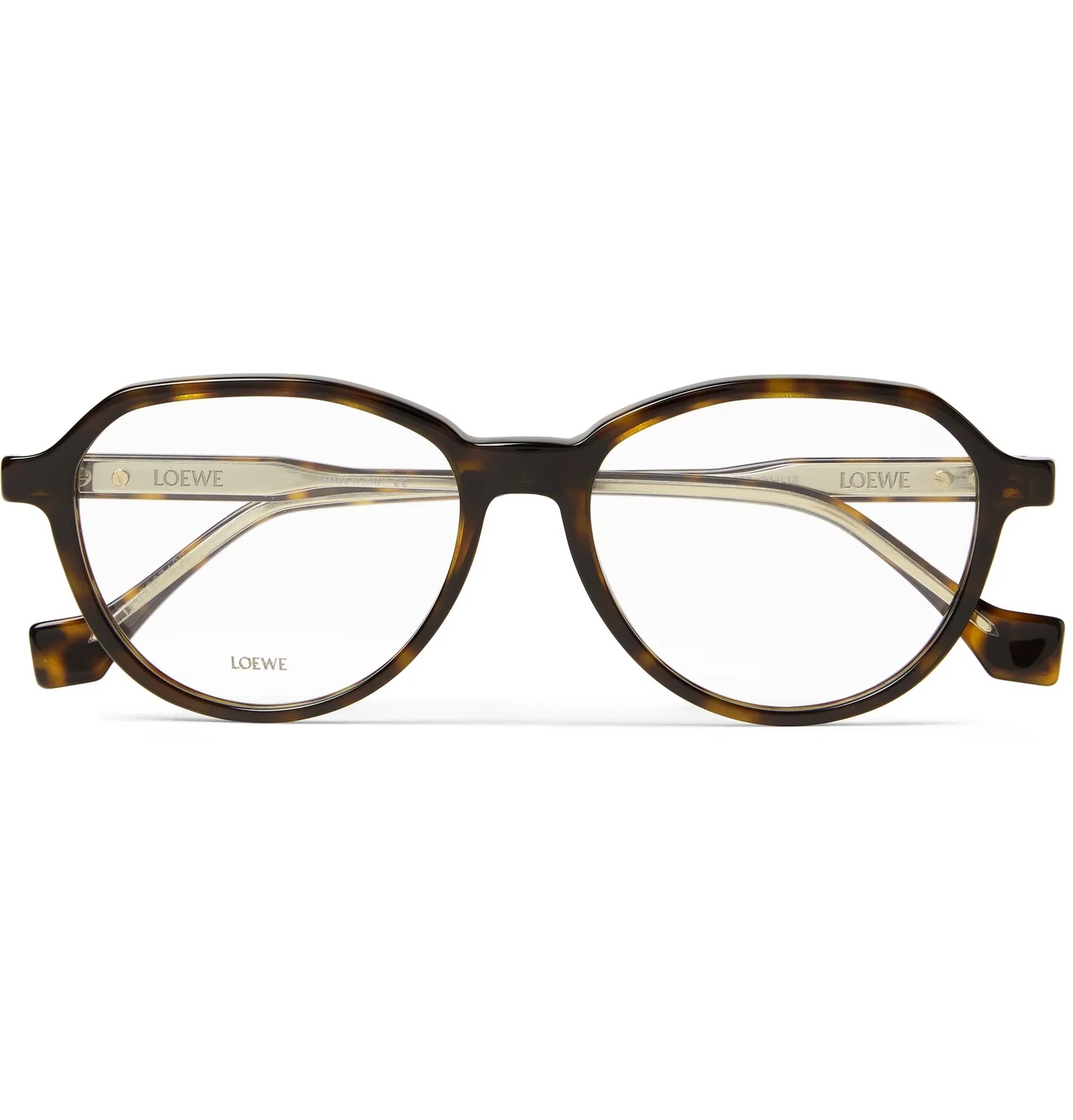 Round-Frame Tortoiseshell Acetate Optical Glasses - 1