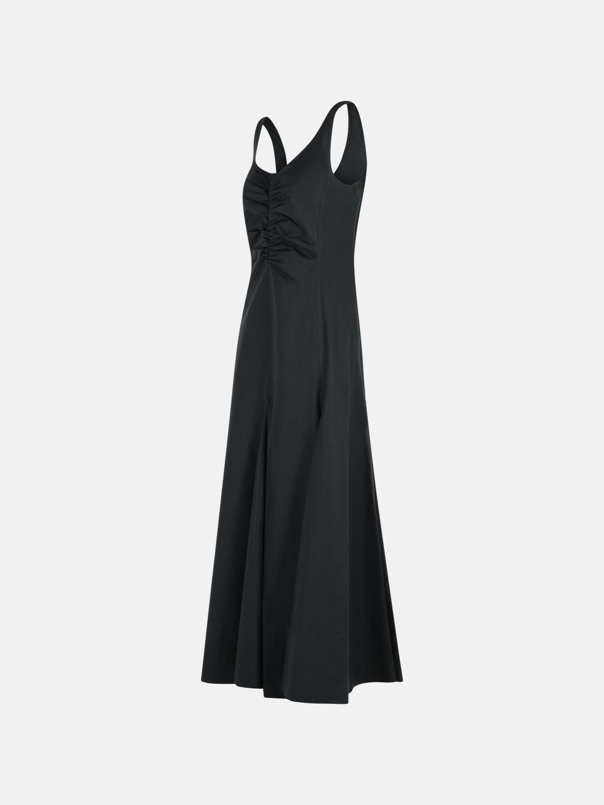 'GALANTE' BLACK COTTON DRESS - 2