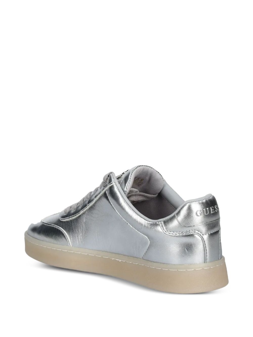 Jazlie metallic-effect leather low-top sneakers - 3