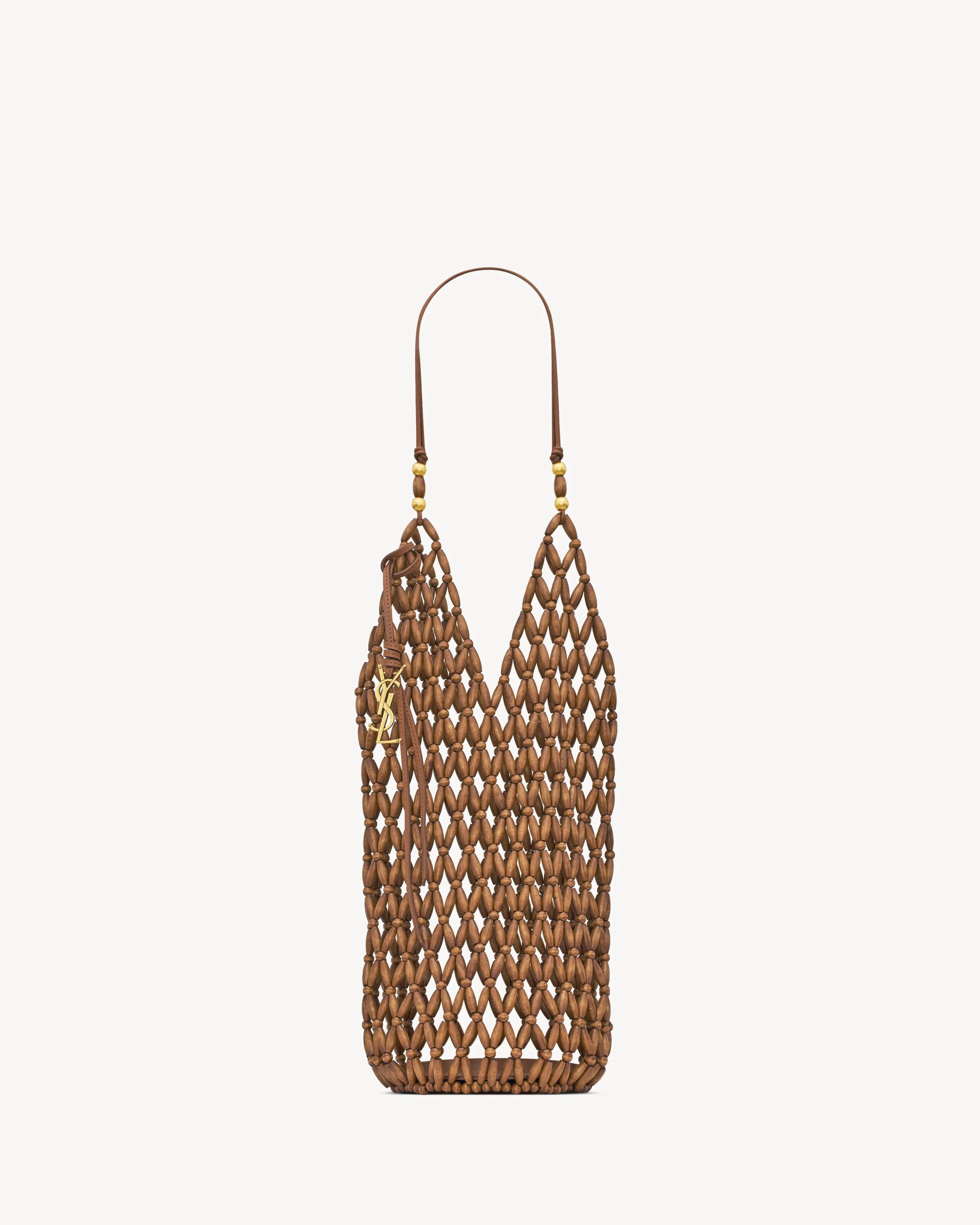 SUPPLE BUCKET IN WOOD BEADS - 1