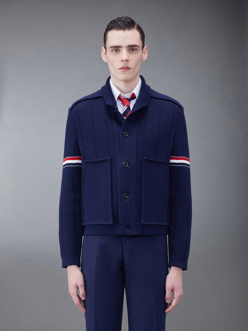 Double Face Cotton Cashmere Shawl Collar Jacket 1