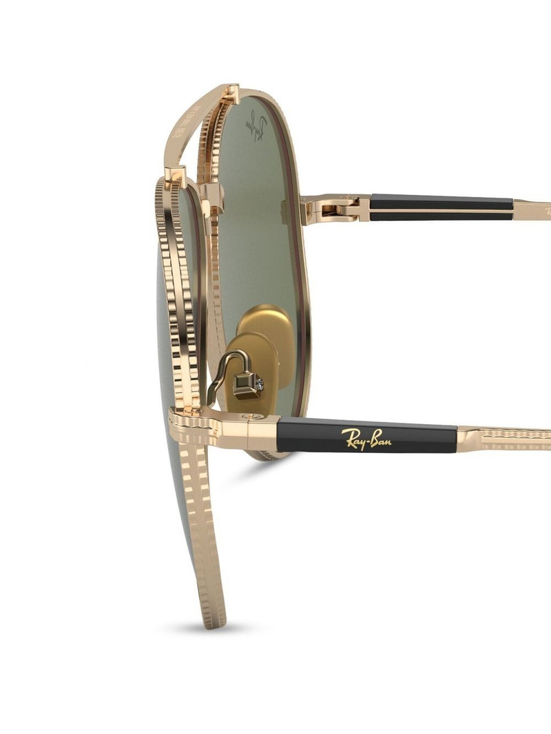 Pilot-frame tinted sunglasses 3