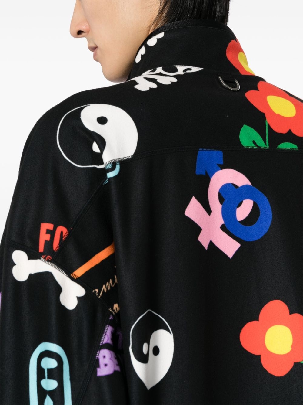 graphic-print zip-up jacket - 5