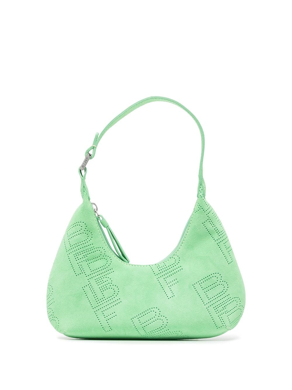 perforated logo shoulder bag - 1