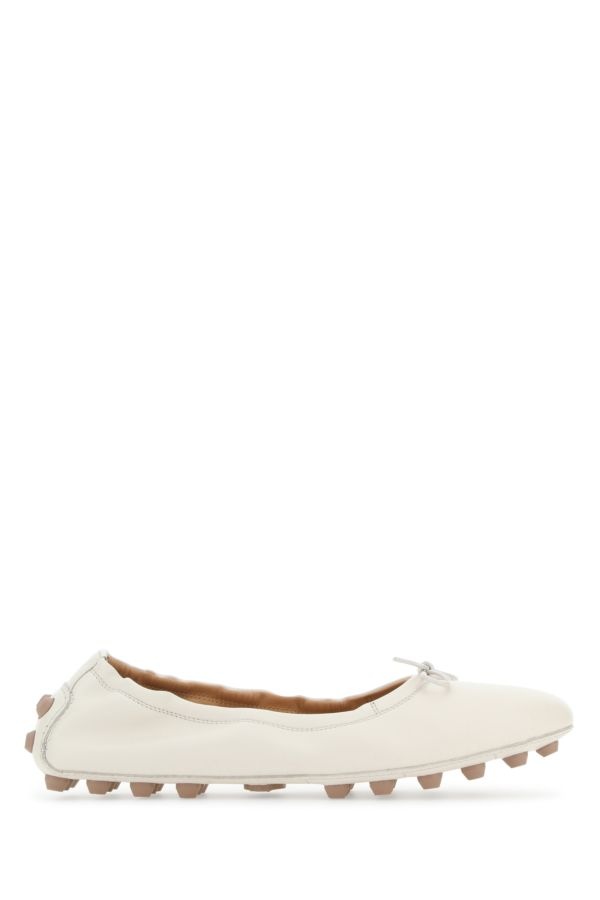 フラットシューズ TOD'S Ivory leather Bubble ballerinas (XXW76K0HD20SOM B013) Tod's TOD'S Ivory Leather Bubble Ballerinas | luosophy