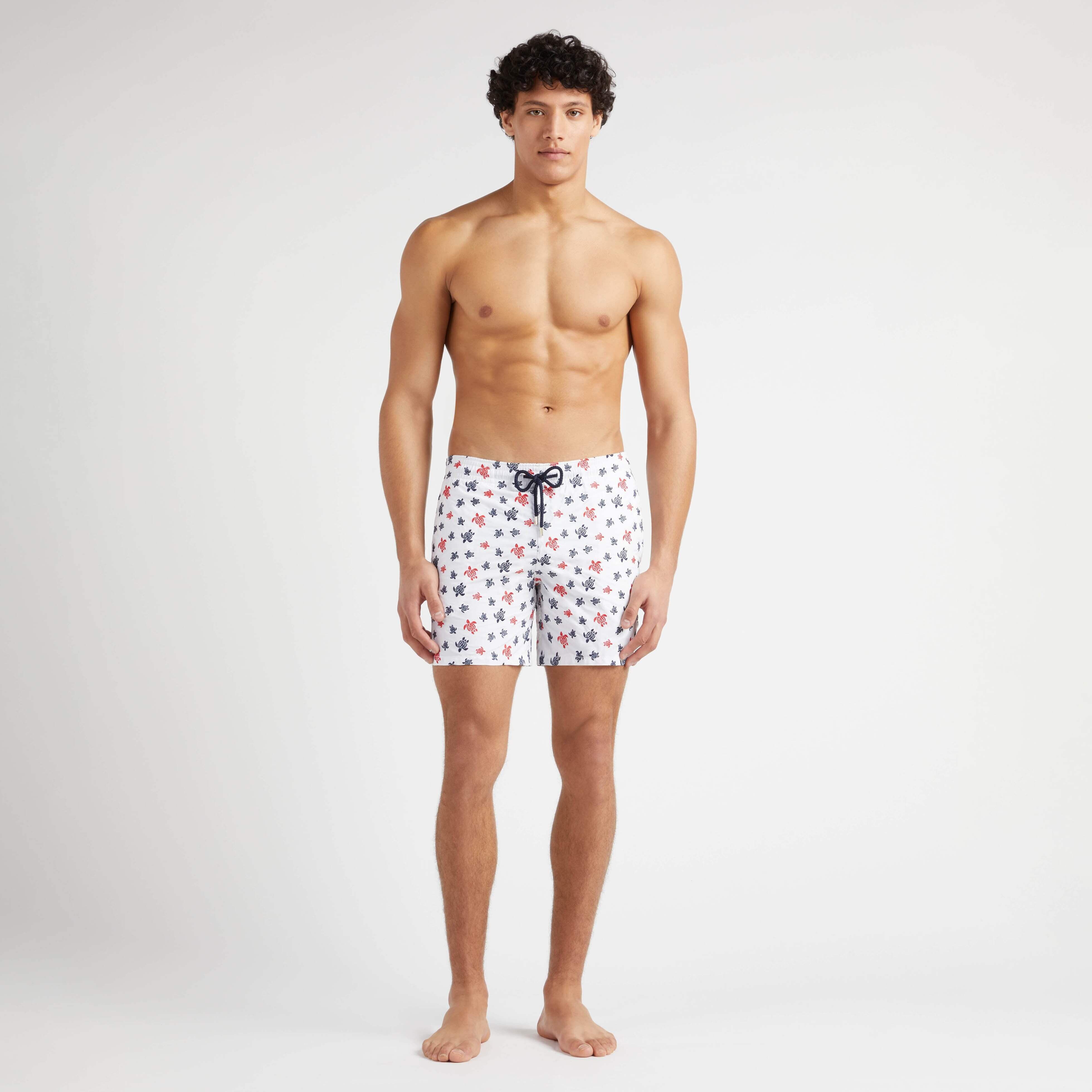 Men Swim Trunks Embroidered Micro Ronde des tortues - Limited Edition - 3