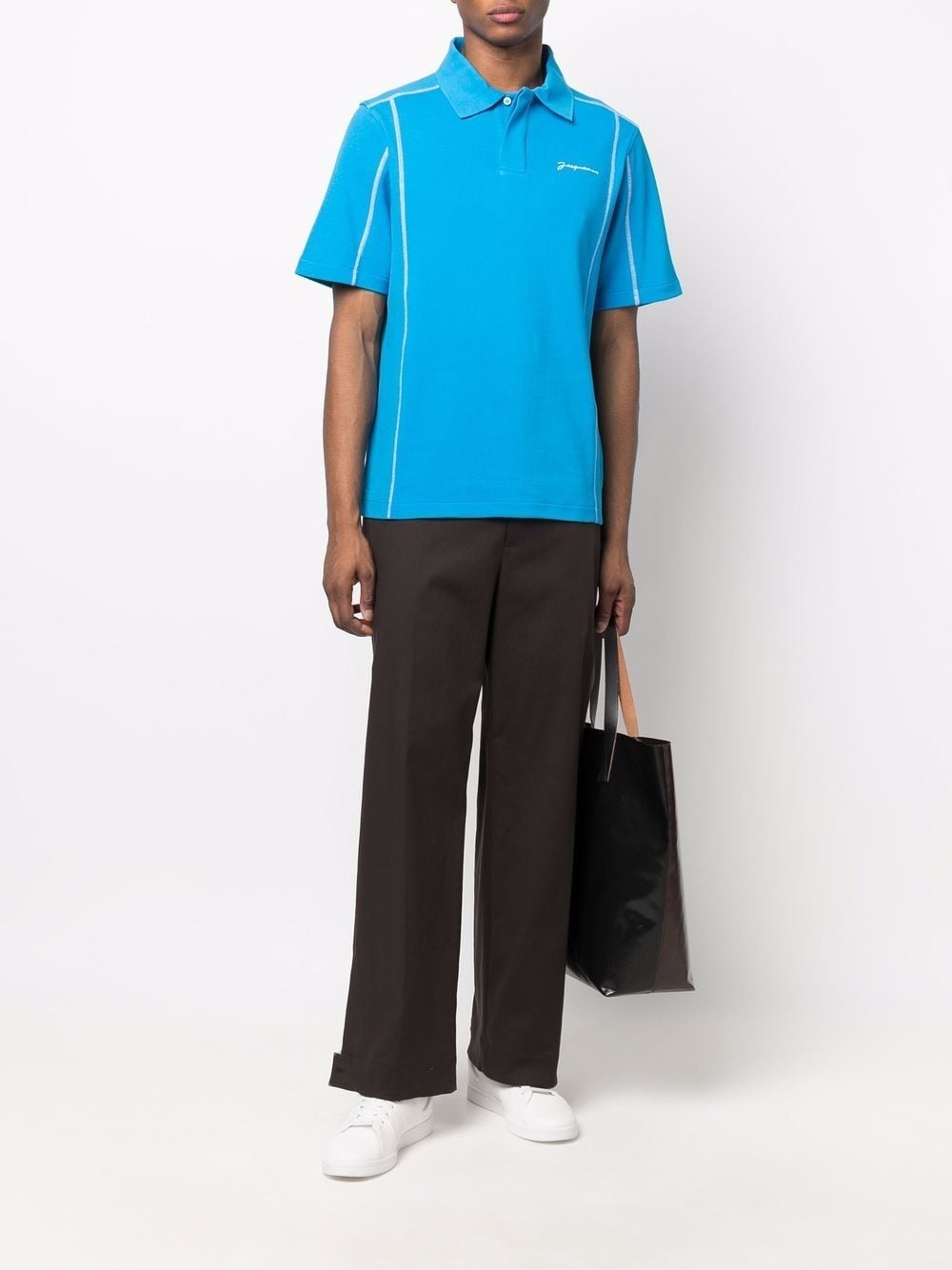 contrast stitched polo shirt - 2