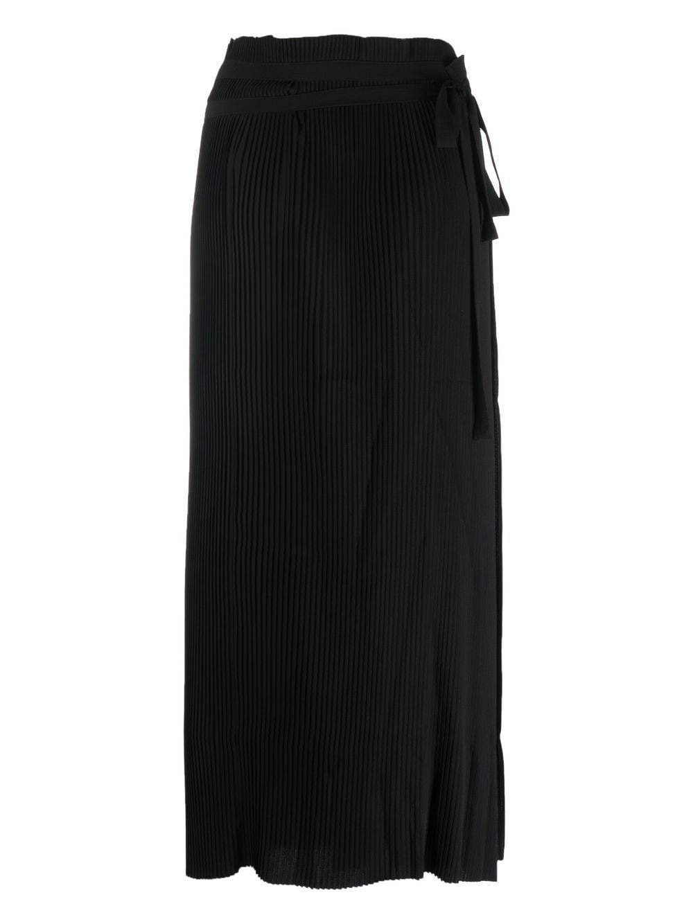 high-waisted pleated midi skirt - 2