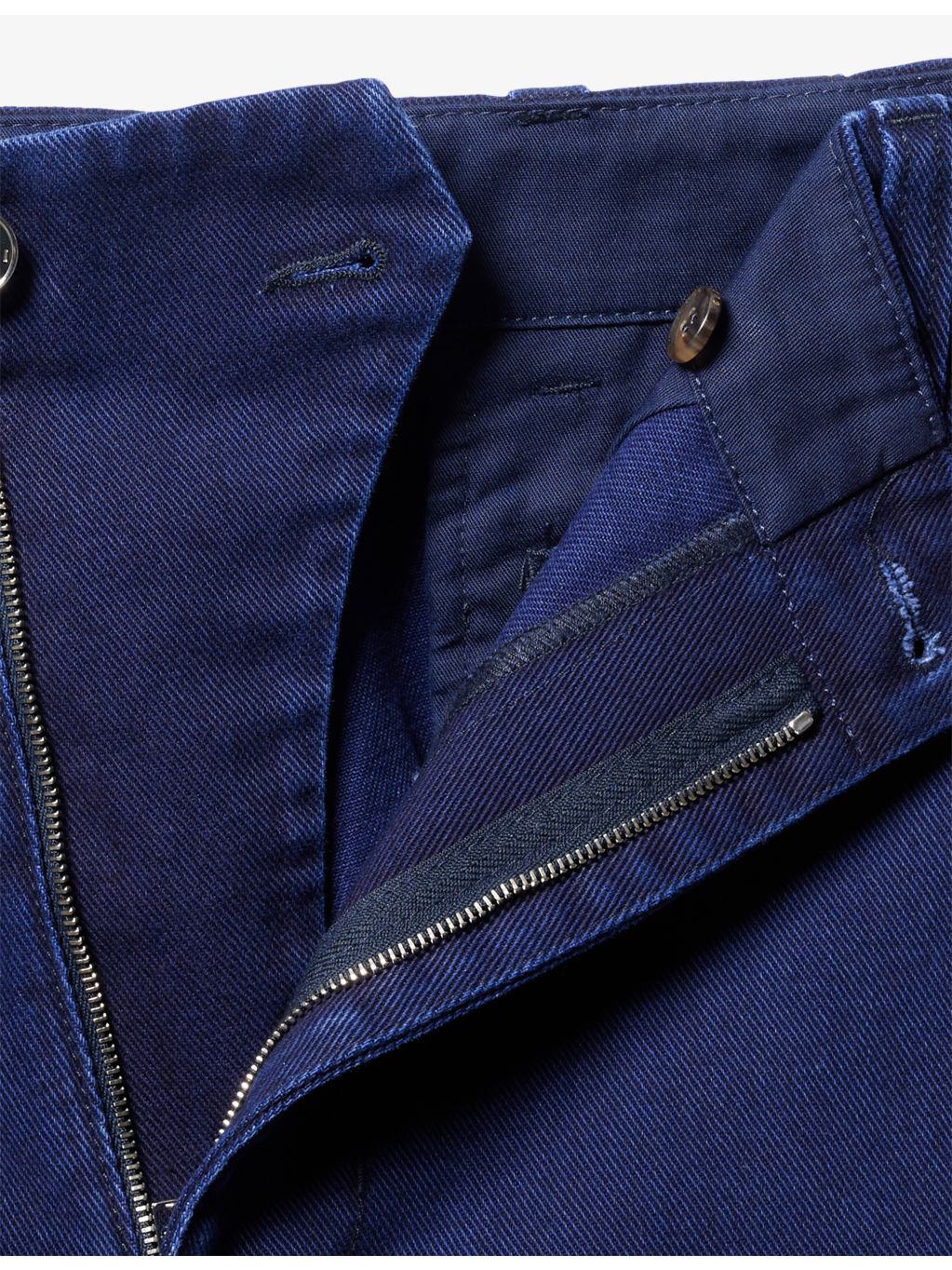 Embossed-Logo Straight-Leg Denim Chino Trousers - 7
