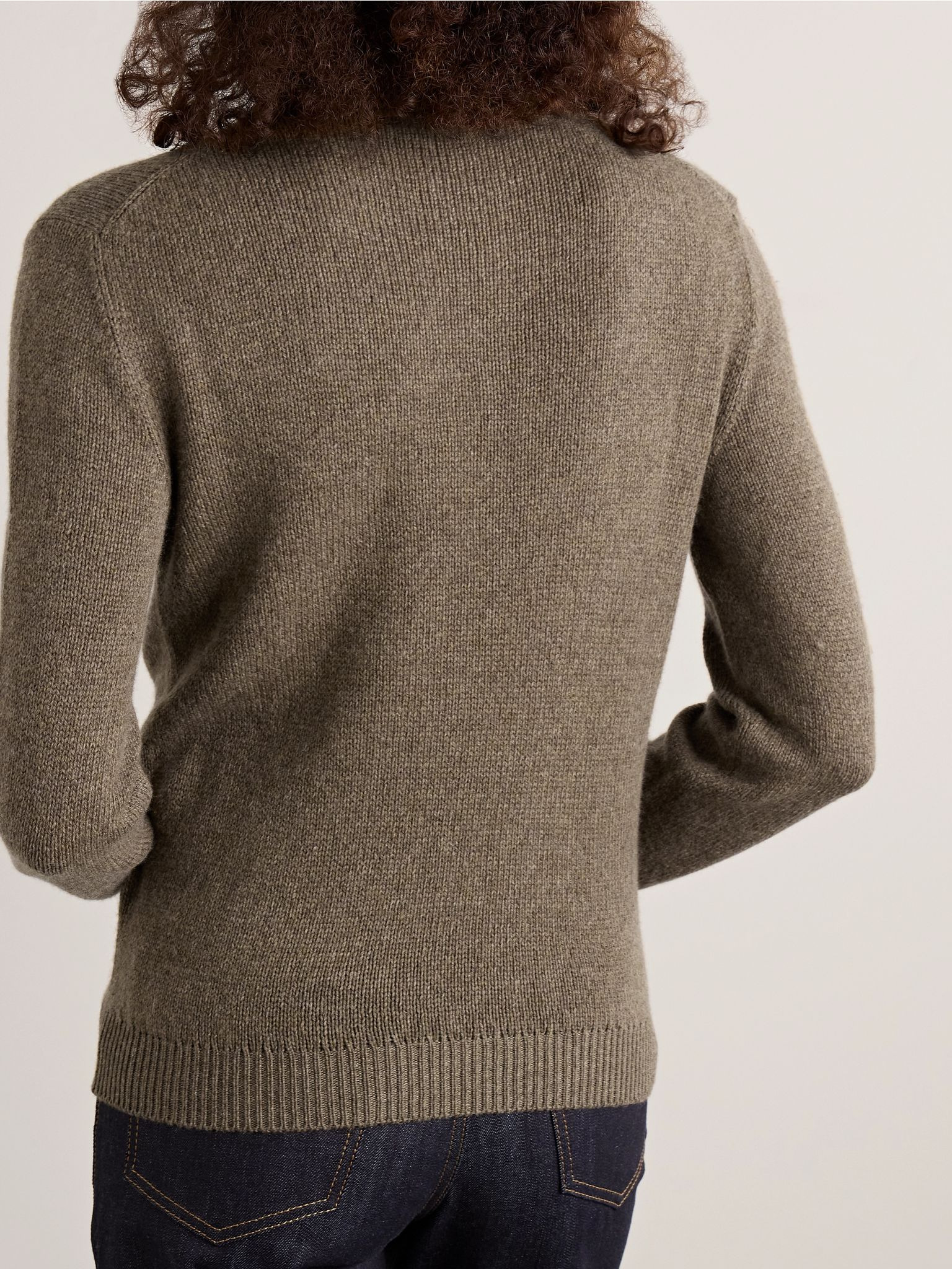 Fobello cashmere turtleneck sweater Dark green - 4