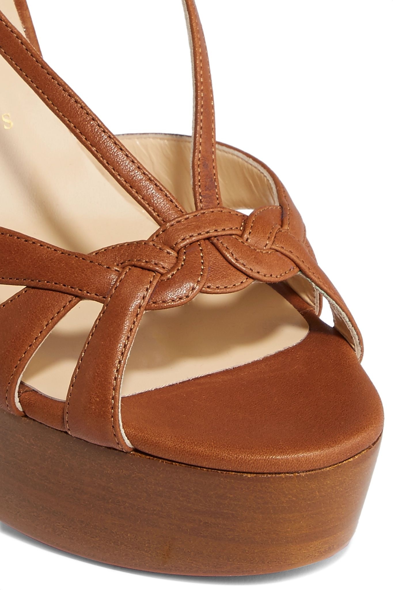 Veracite 130 leather platform sandals - 5