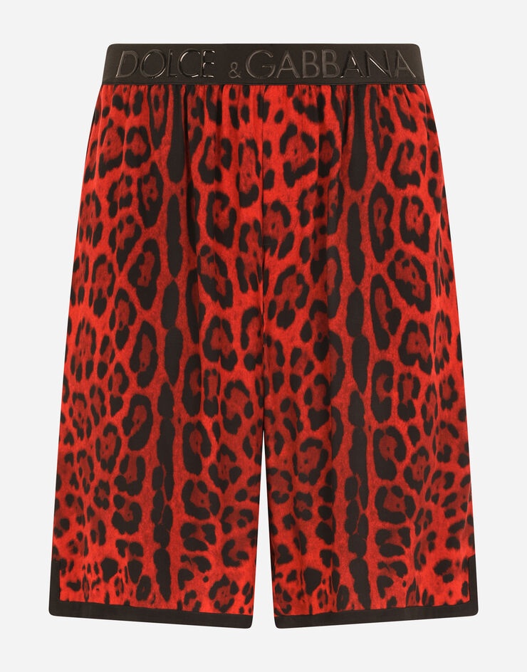 Leopard-print viscose shorts - 1
