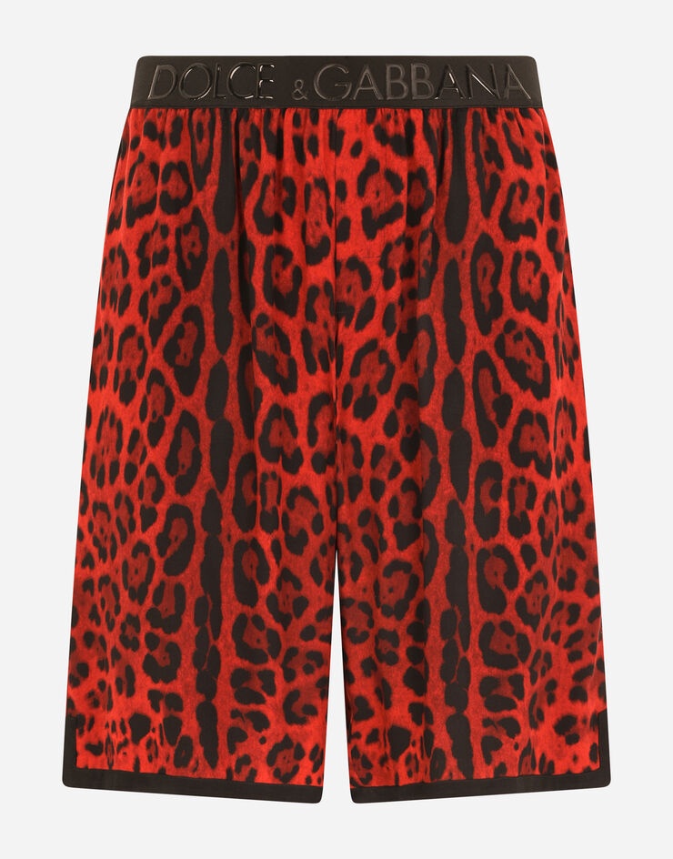 Leopard-print viscose shorts - 3