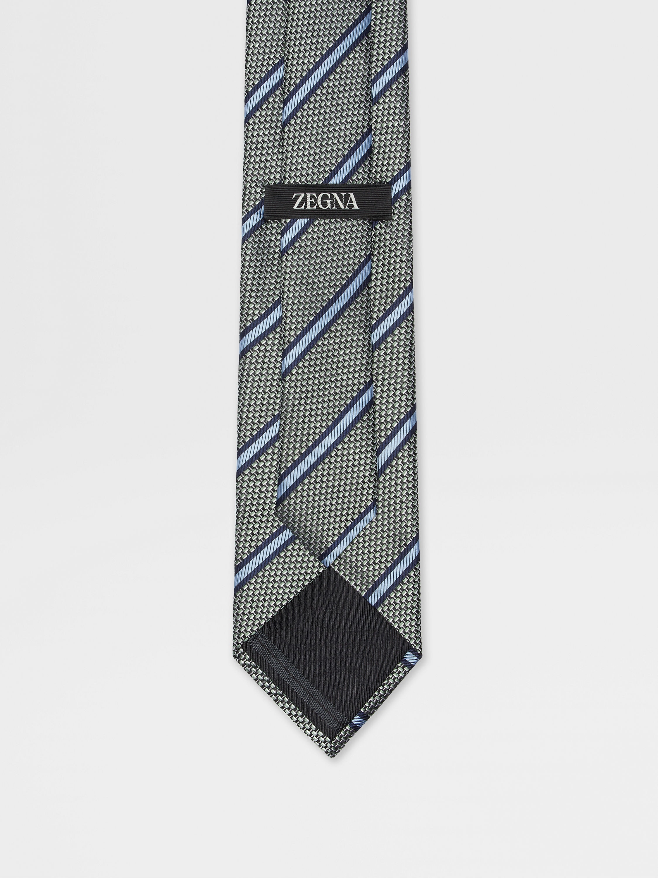 DARK GREEN SILK TIE - 3