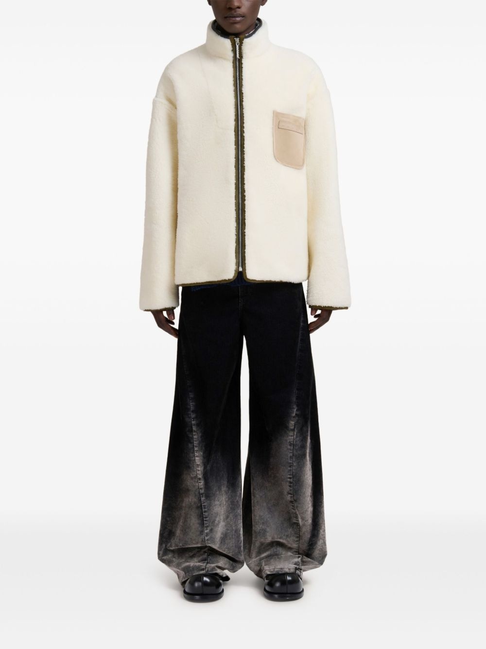 zip-up fleece bomber jacket - 2