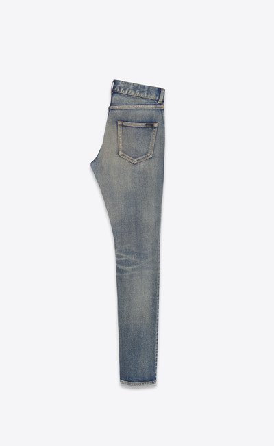 SAINT LAURENT skinny-fit jeans in dirty old vintage blue denim outlook