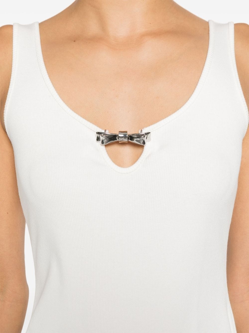 bow-detail tank top - 5