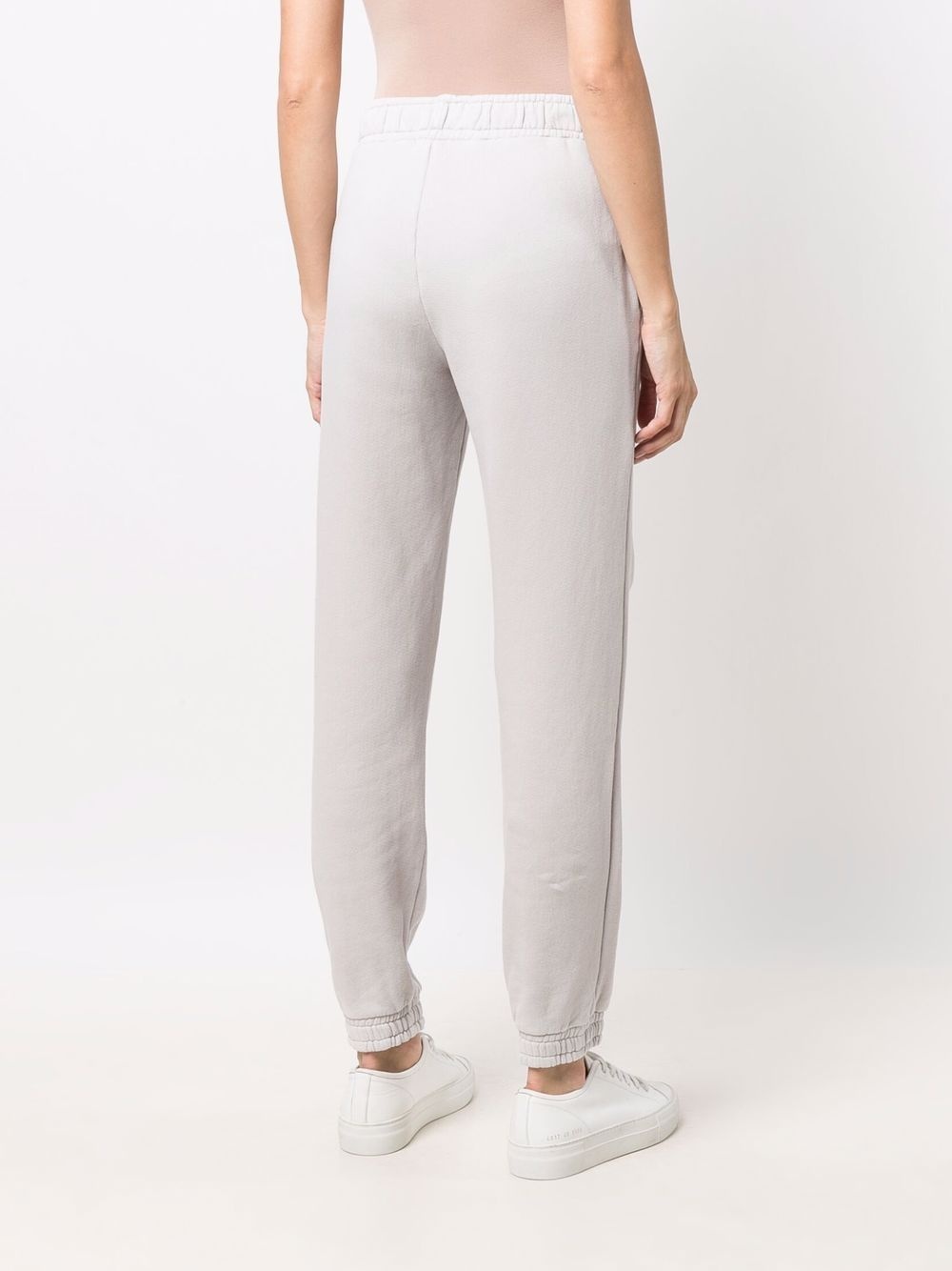 elasticated-waist cotton trousers - 4