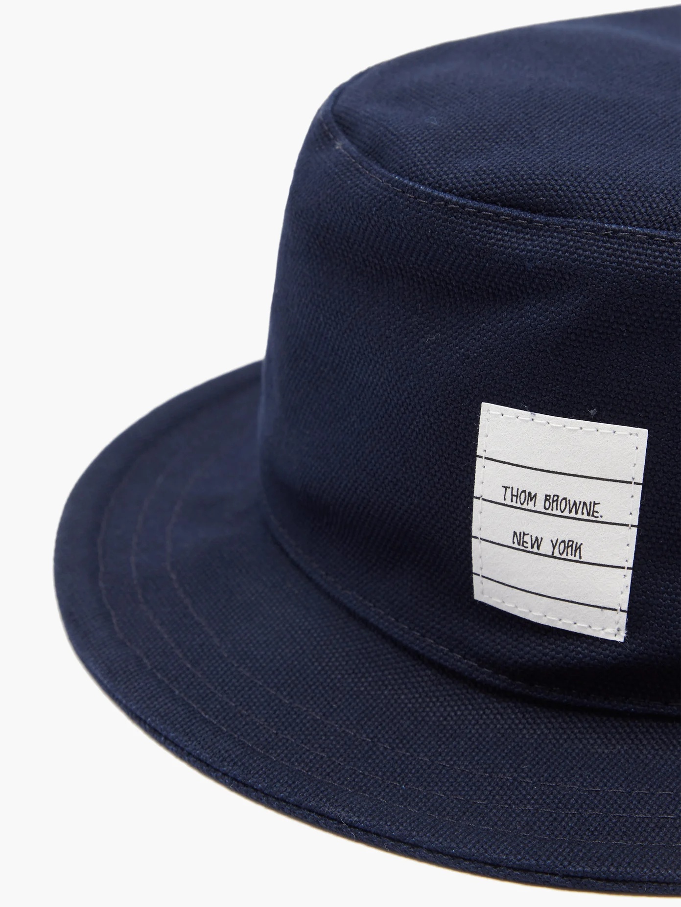 Logo-patch canvas bucket hat - 2