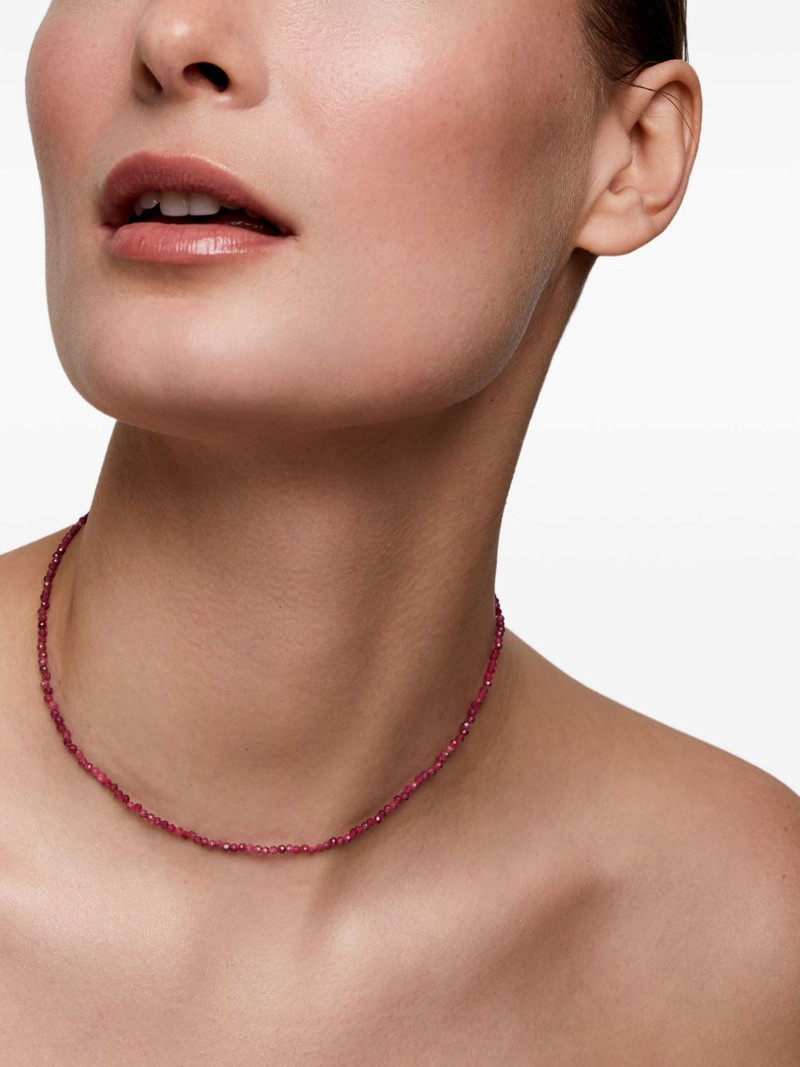 MATEO 14K yellow gold ruby beaded necklace outlook