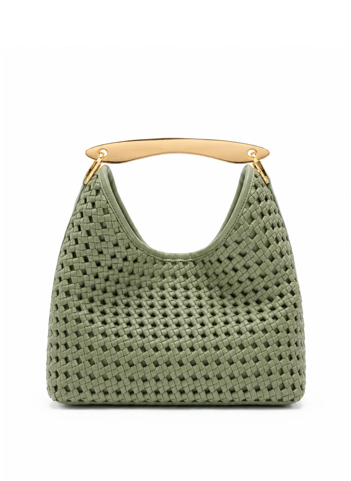 Boomerang Woven Leather Dusty Green - 1