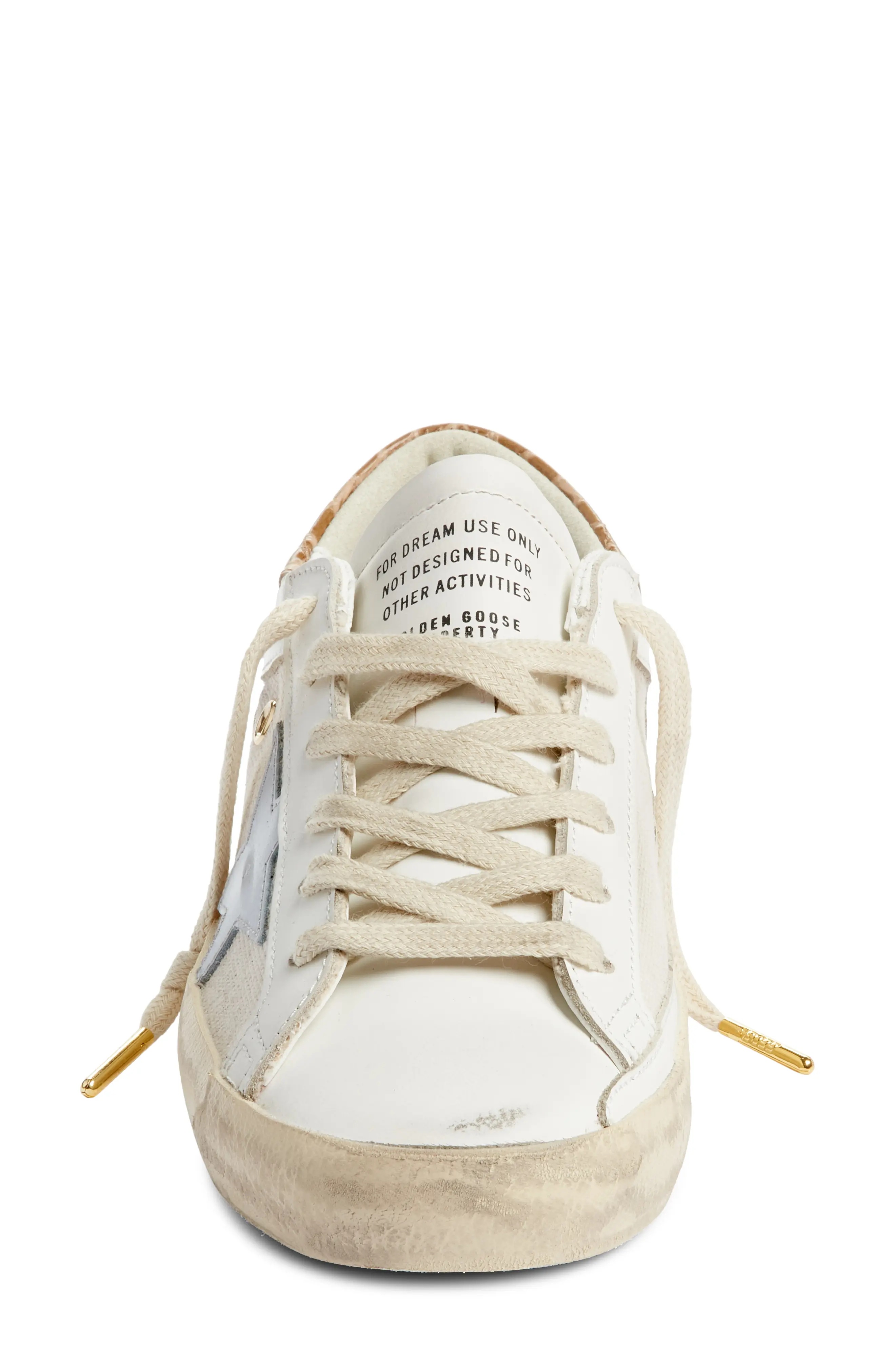 Super-Star Low Top Sneaker in White/Grey - 4