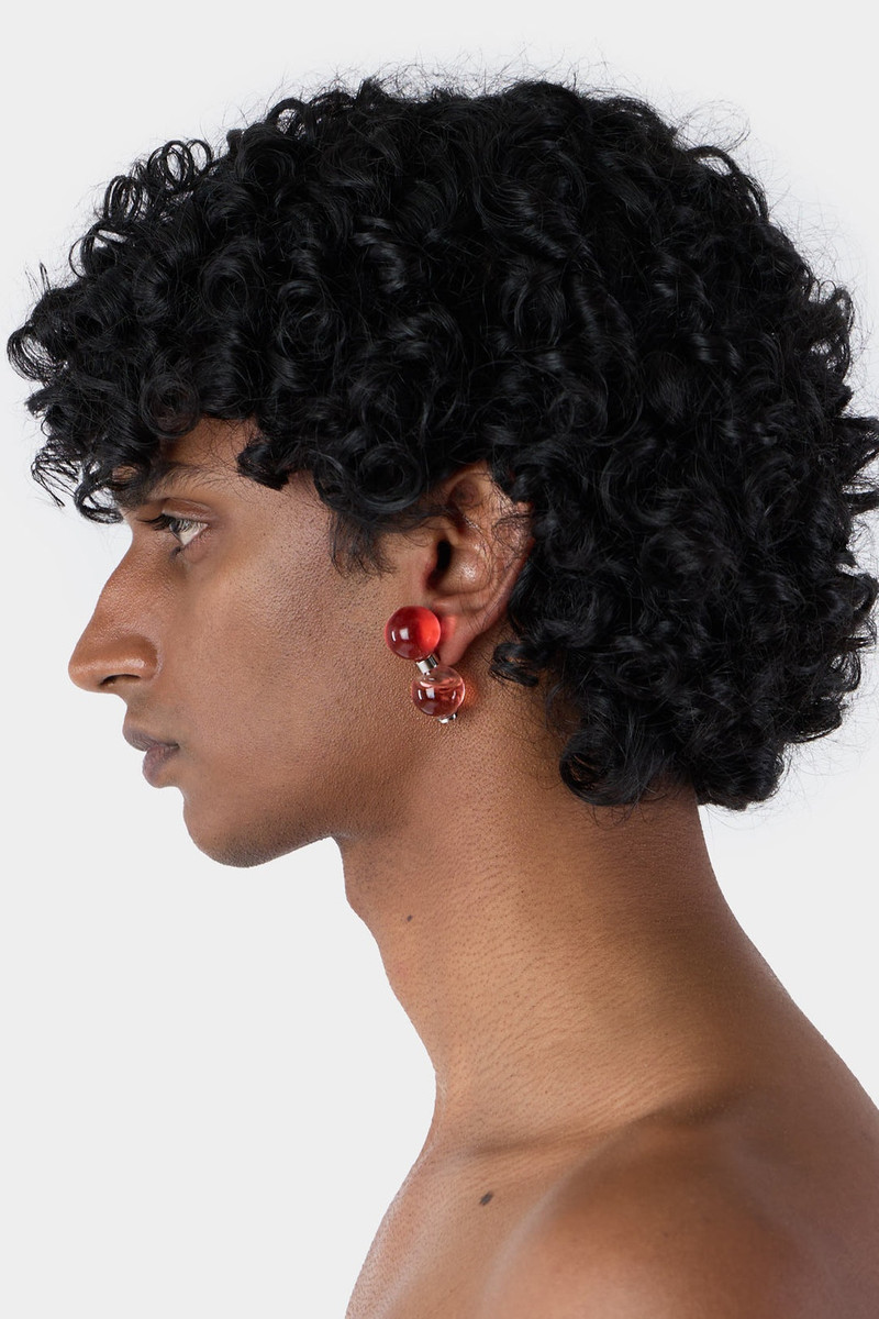 CLESSIDRA EARRINGS / palladium & pink 3