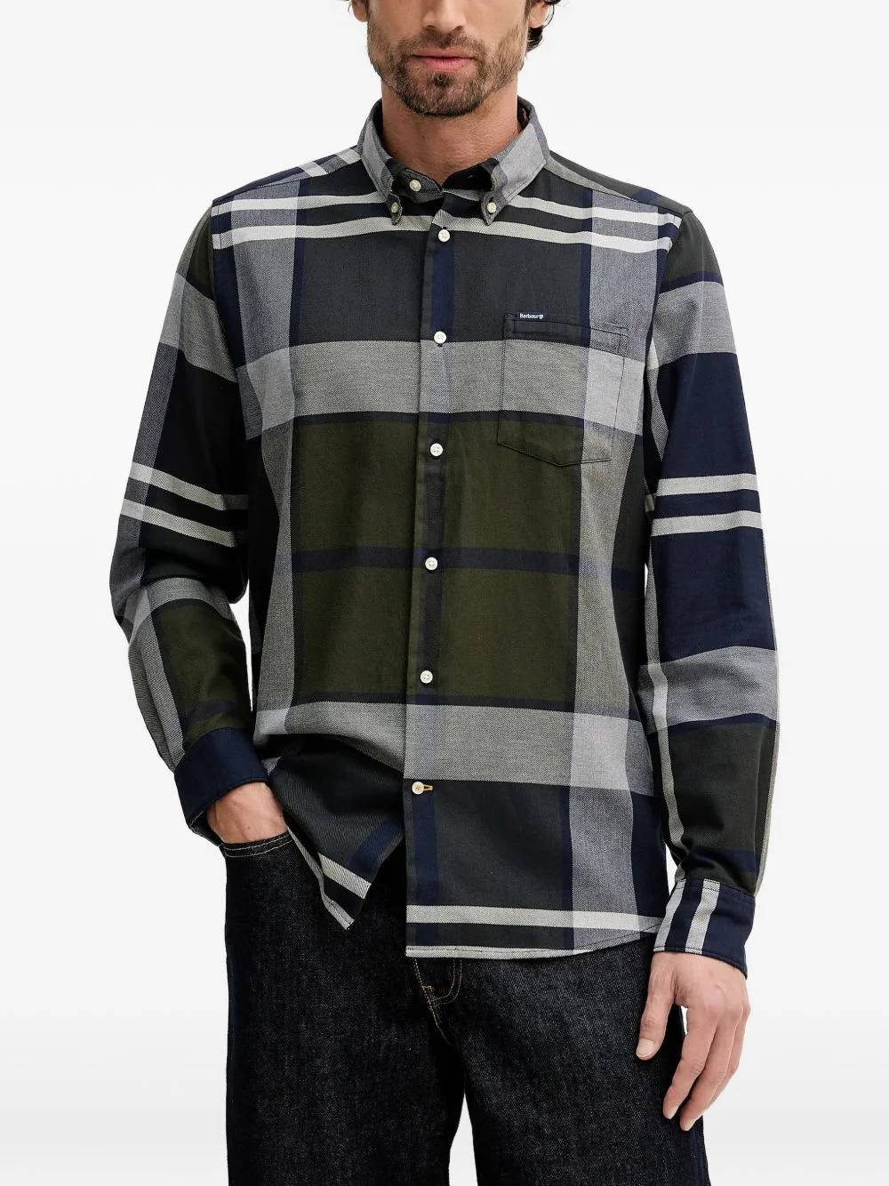 Dunoon checked pocket shirt - 1