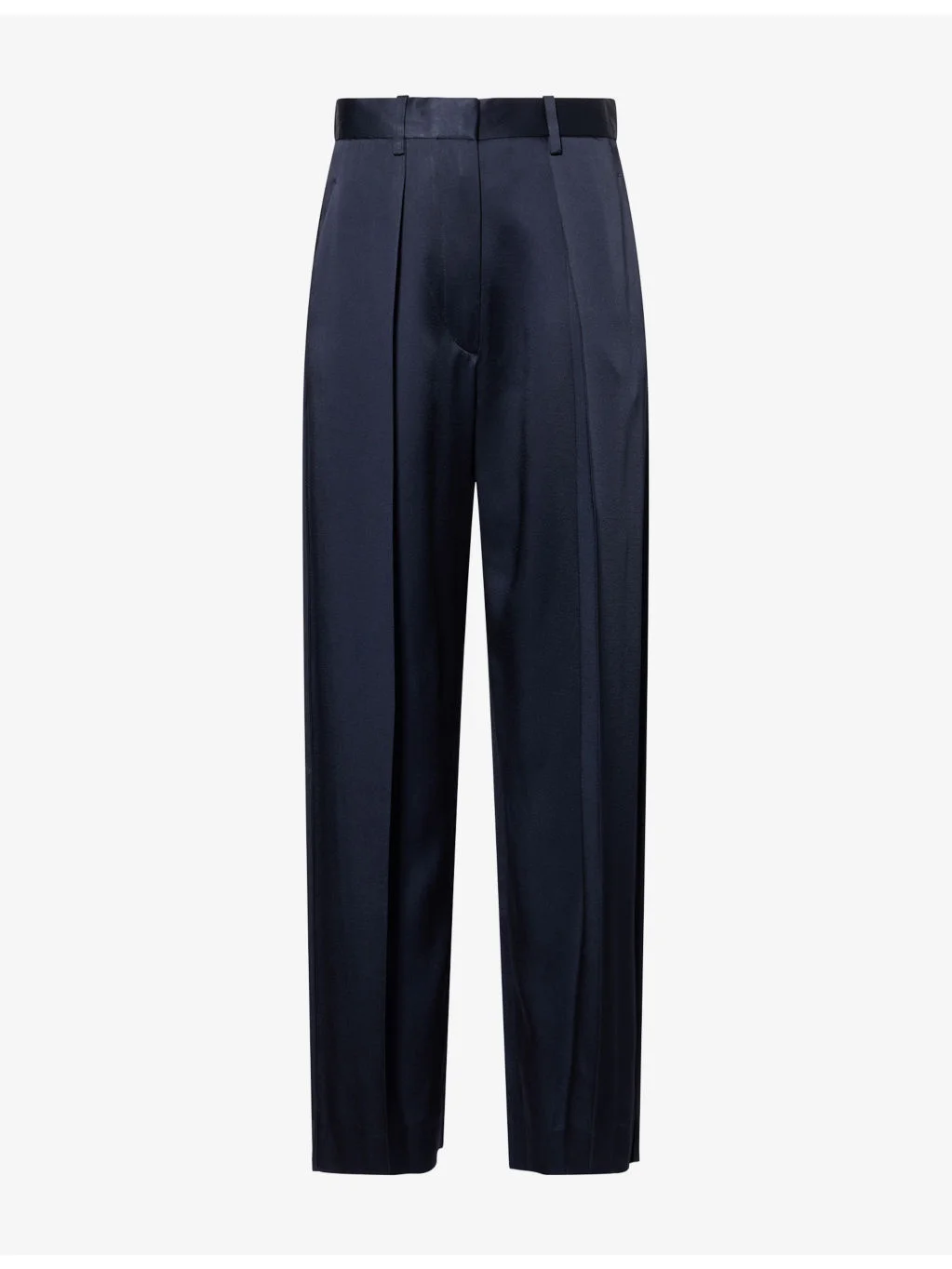 Cecilia Crepe-Back Satin Trousers - 1