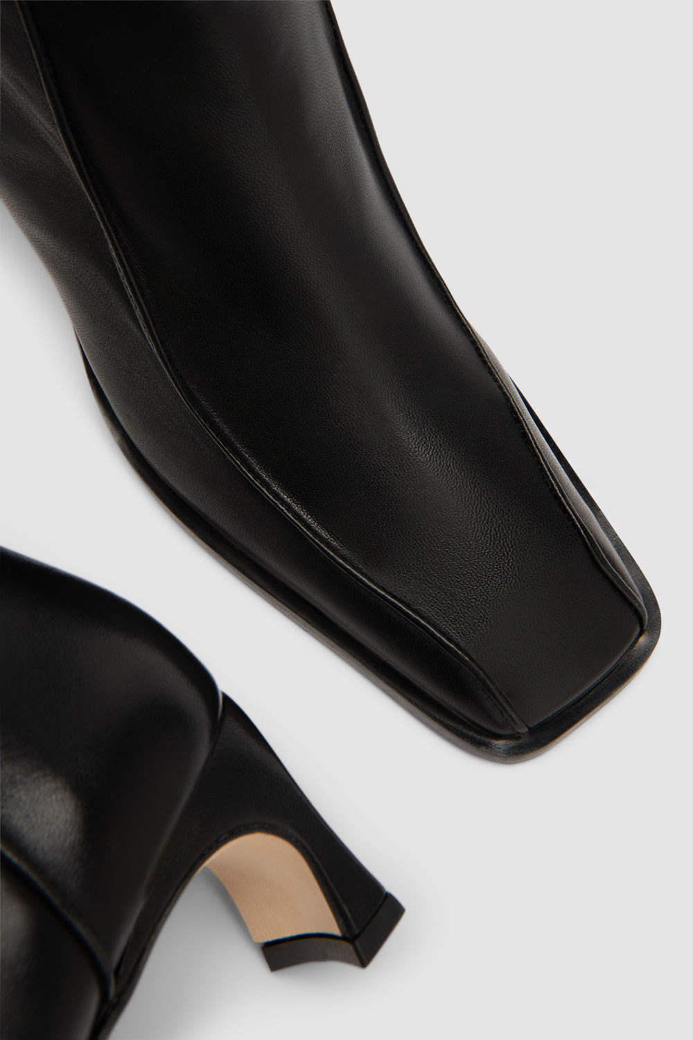 Nieves Black Lamb Nappa Leather Knee-High Boot - 3