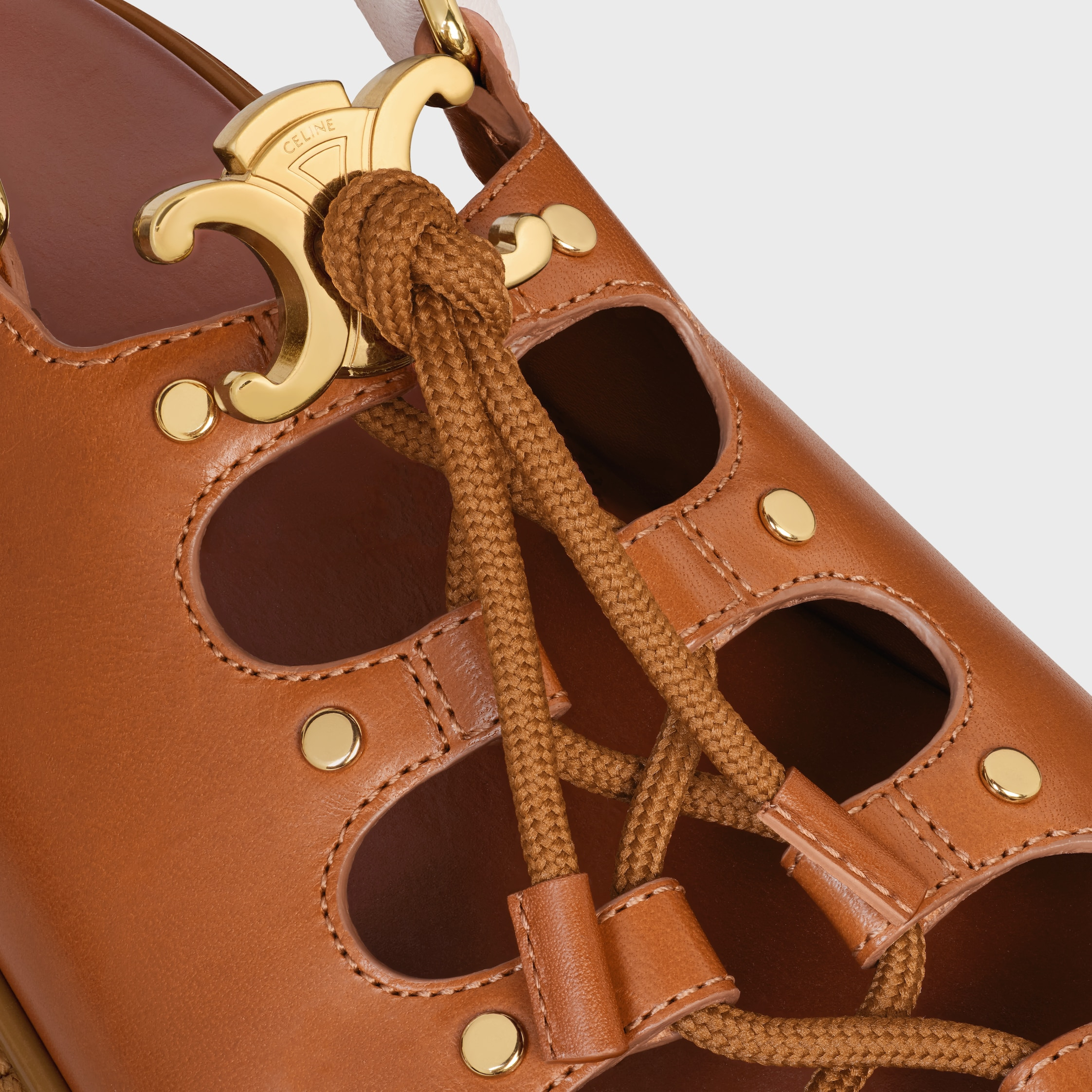 CELINE BILLIE CHUNKY SANDALE  IN Calfskin and Textile - 5