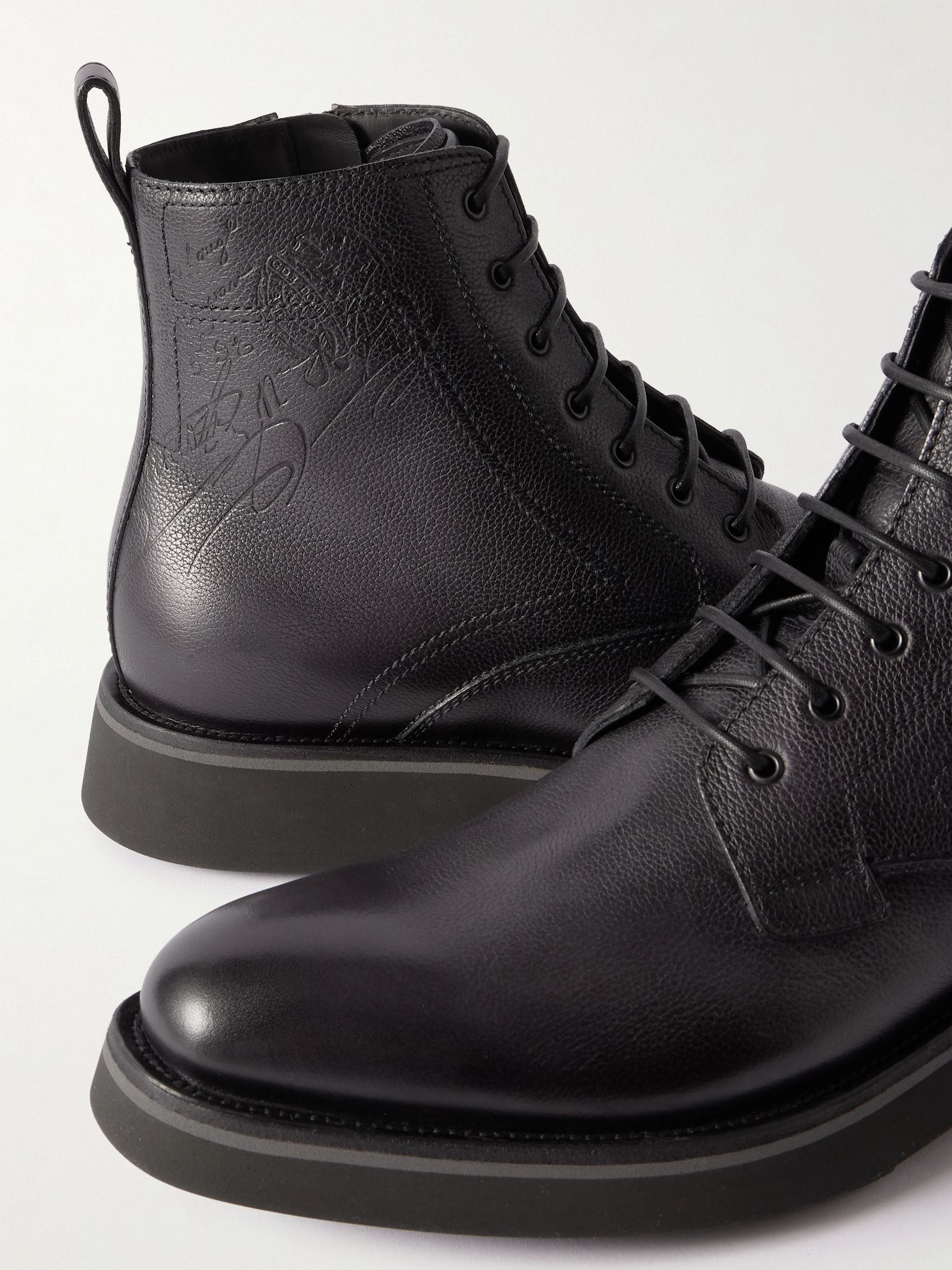 Alessio Scritto Venezia Full-Grain Leather Boots Black - 6