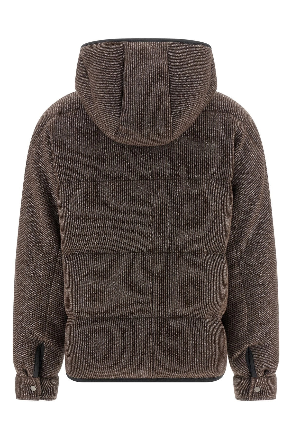 Brunello Cucinelli Women Lame Wool Down Jacket - 2