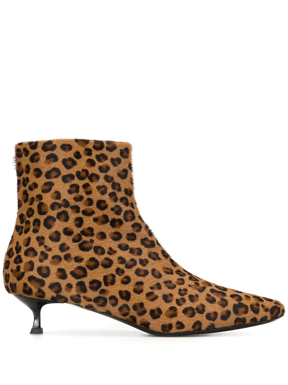 leopard print ankle boots - 1