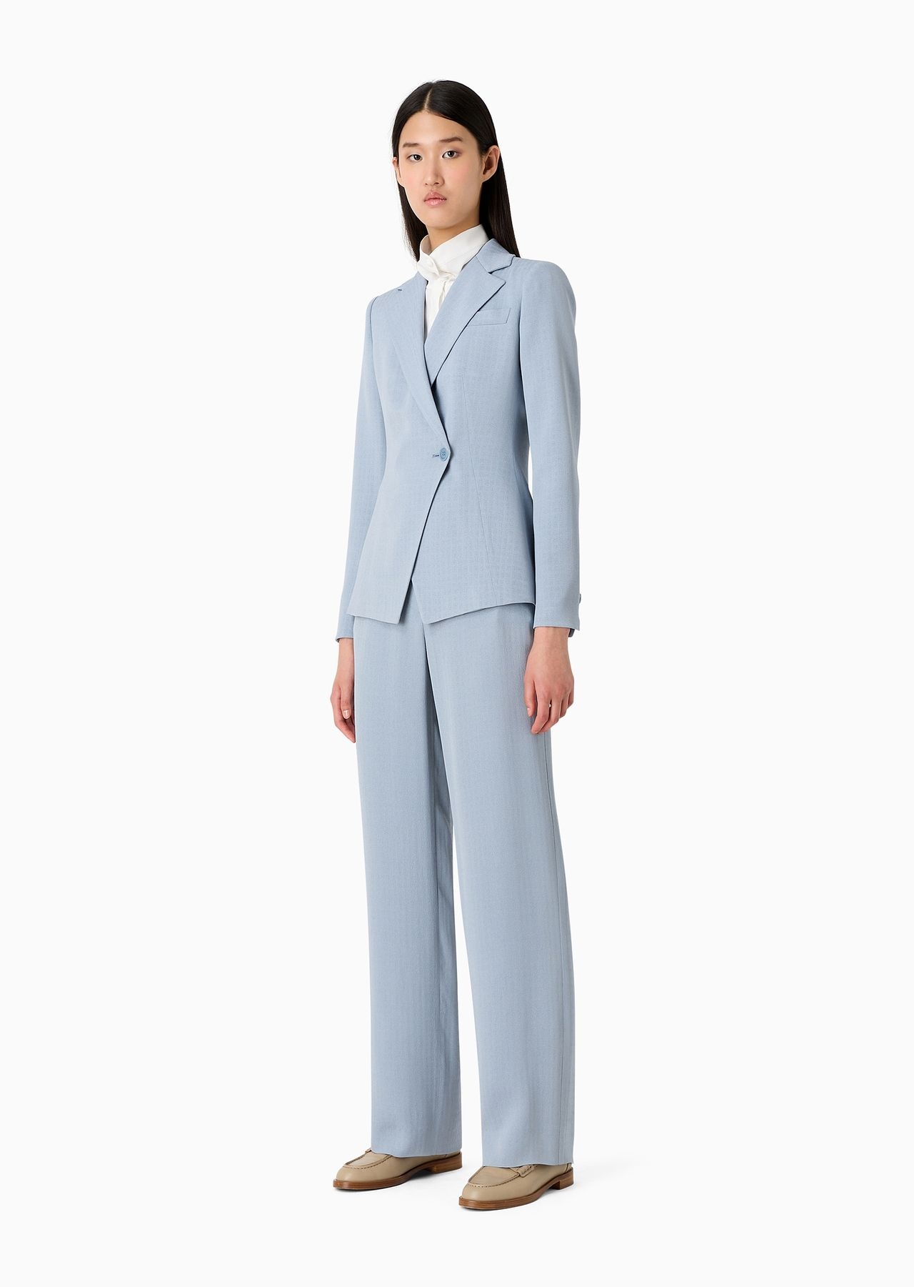 Icon frisottino palazzo trousers with jacquard micro-check motif - 4