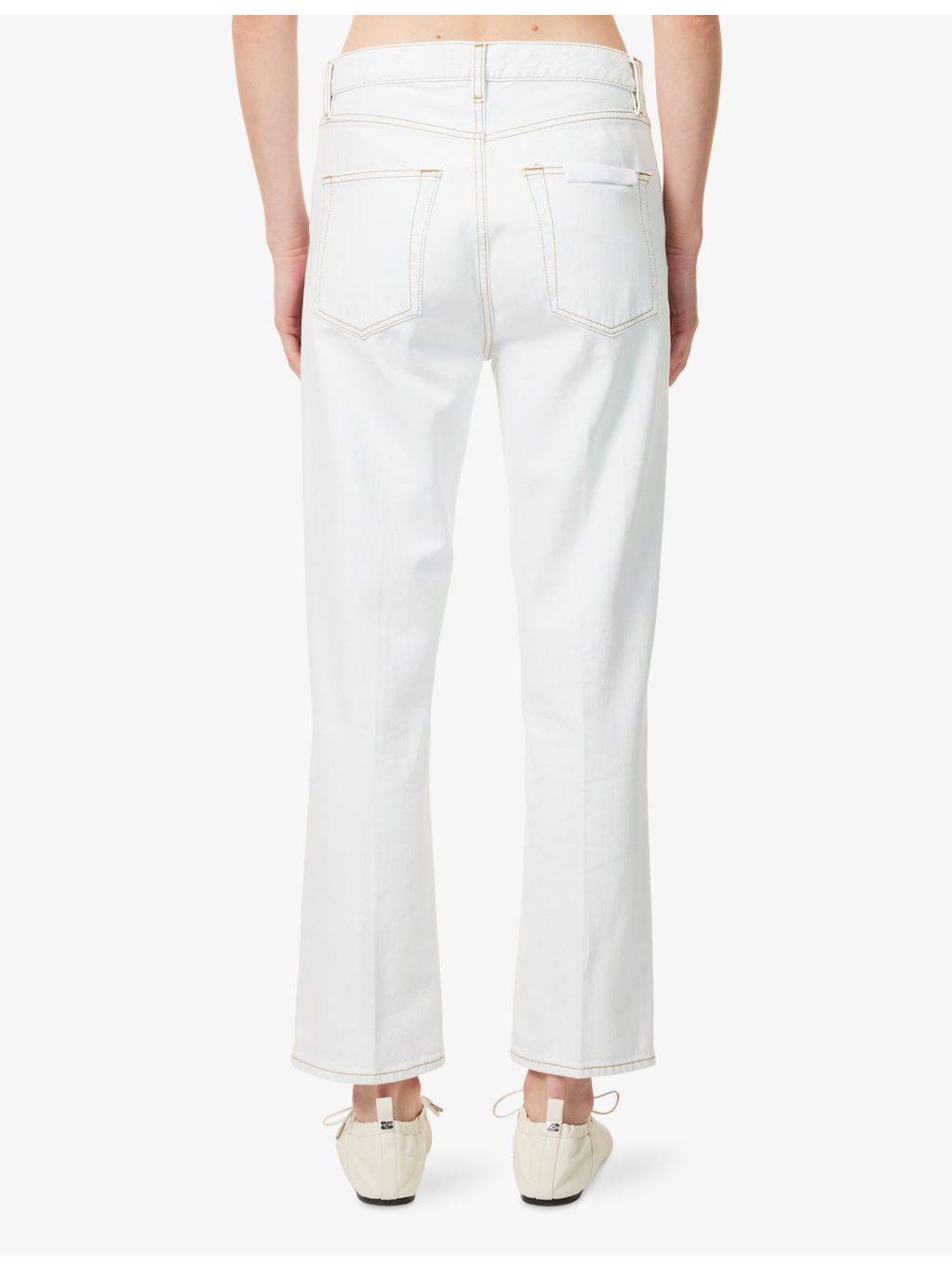 Vertical Crop Straight-Leg High-Rise Jeans - 4