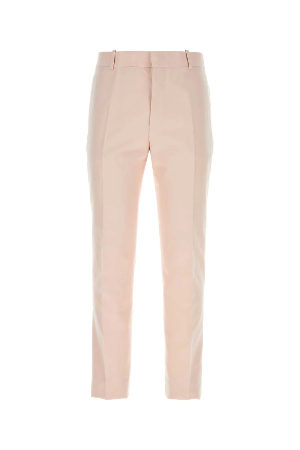 Alexander Mcqueen Men Pastel Pink Twill Pant - 1