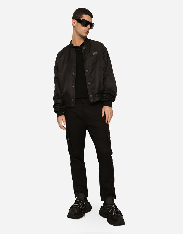 Wool polo-shirt with branded tag - 3