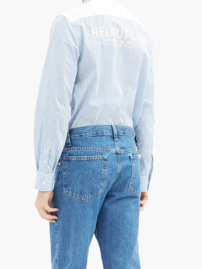 Helmut Lang Logo-print striped cotton shirt outlook